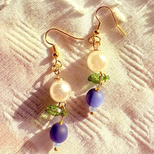 Blueberry Drop Earrings