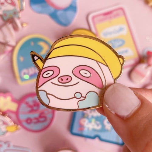 Artist Sloth Pin