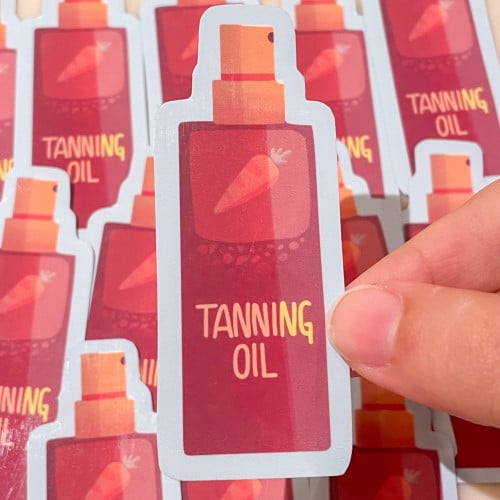 Tanning Oil Sticker