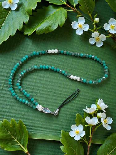 سبحة جوال كرستال 99 حبة تعليقة جوال