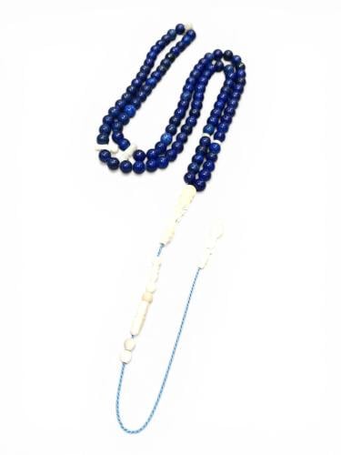 سبحة جسبير ازرق مع امام عظم 99 حبة