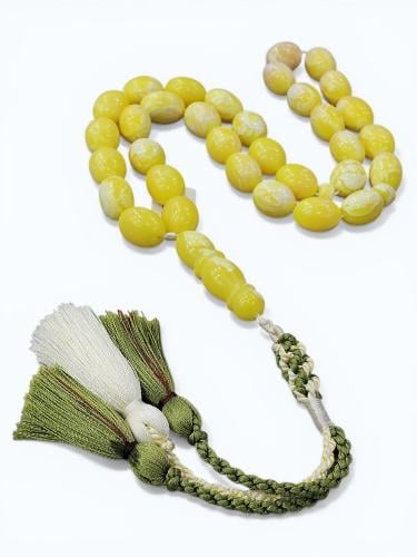 سبحة تراب كهرمان 33 تكتيل فاخر