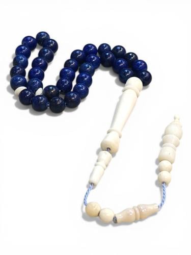 سبحة جسبير ازرق مع امام عظم 33حبة