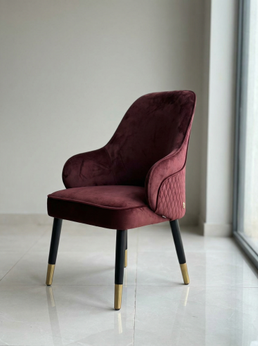كرسي بيج CH-1043 -DARK RED