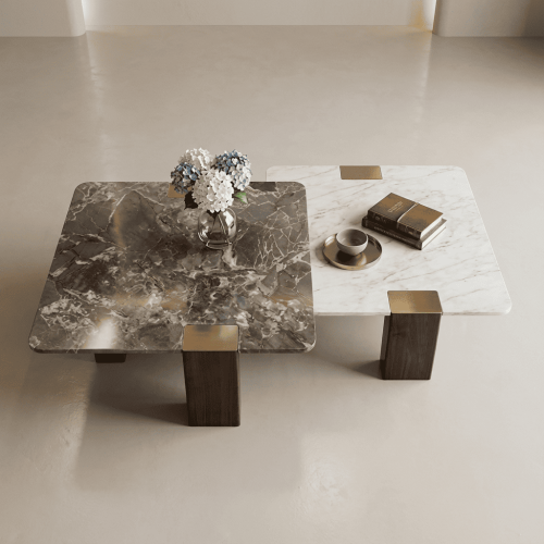 طقم طاولات قهوةT-000102Black &White