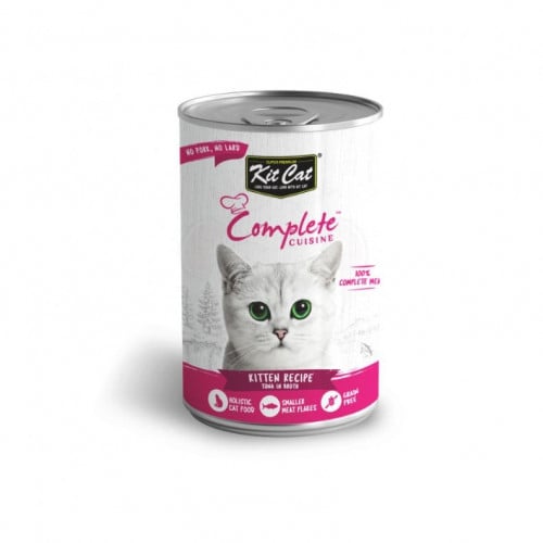 معلبات سمك التونا في المرق للقطط الصغيرة من شركة Kitcat