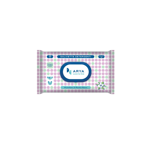 Arya Natural White Musk Wipes 40 Wipes