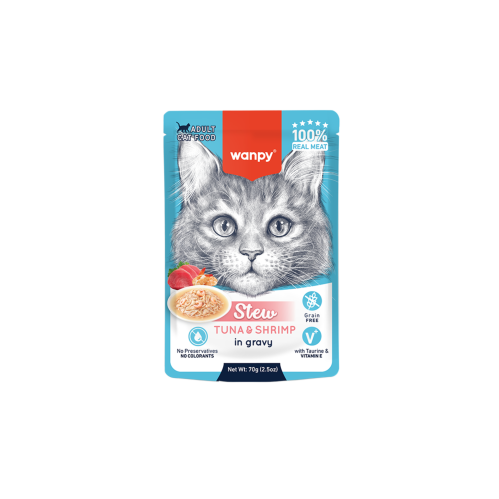 اظرف حساء التونا والشريمب من شركة Wanpy