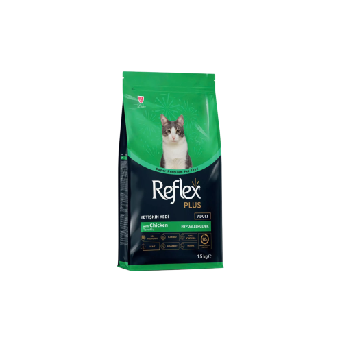 طعام جاف بالدجاج للقطط البالغه 1.5 كيلو من شركة Relfex plus