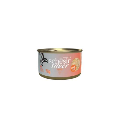 معلبات سلفر الدجاج للقطط من شركة Schesir
