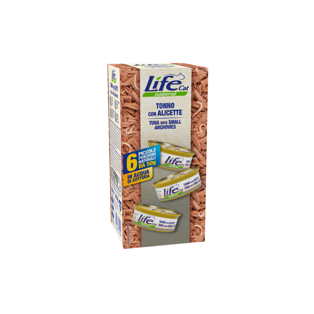 صغار ‫معلبات سمك التونا مع صغار الانشوفه من شركة life cat - HealthyCatStore‬‎