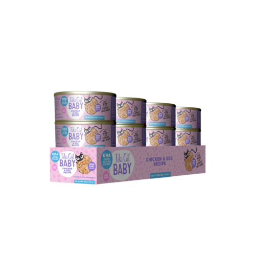 كرتون تيكي كات دجاج مع بيض للقطط الصغيرة