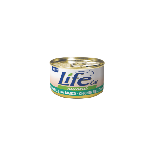 معلبات شرائح الدجاج مع اللحم البقري من شركة LifeCa...