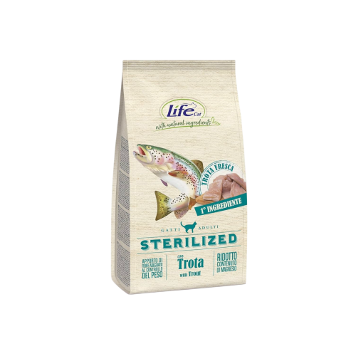 Life Cat Dry Food for Sterilized Cats, Trout with Chicken Flavor