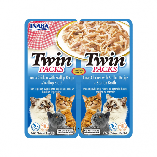 INABA Churu Tuna & Chicken with Clams in Broth Wet Food