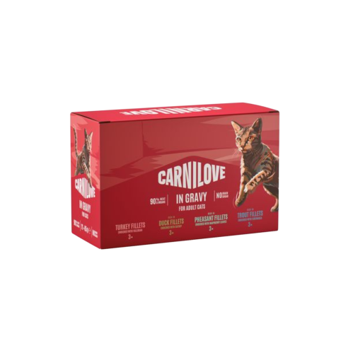 كرتون اظرف متنوعة 85غ من شركة Carnilove