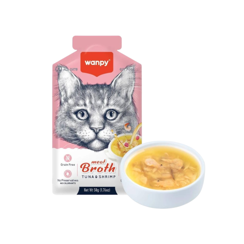 اظرف مرق التونا وقطع الروبيان من شركة Wanpy