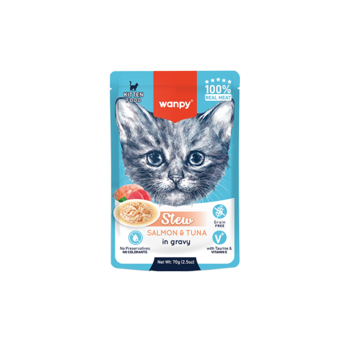 اظرف حساء التونا والسالمون من شركة Wanpy