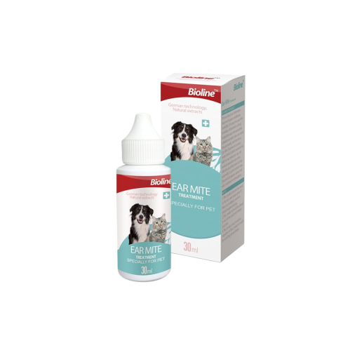 قطره لعلاج العث بالاذن للقطط والكلاب من شركة Bioline