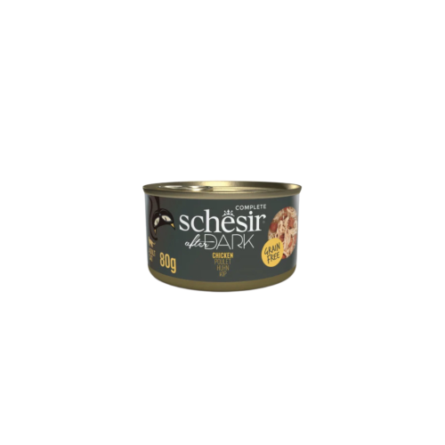 معلبات افتر دارك بالدجاج للقطط من شركة Schesir