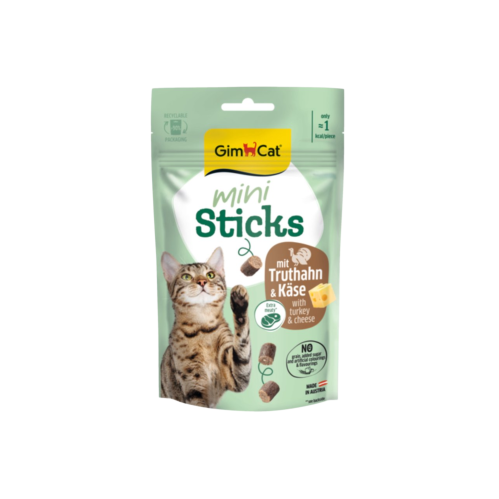 مكافأة ميني ستيكس بالتيركي والجبن من شركة GimCat