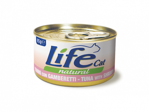 معلبات سمك التونا مع الجمبري من شركة LifeCat