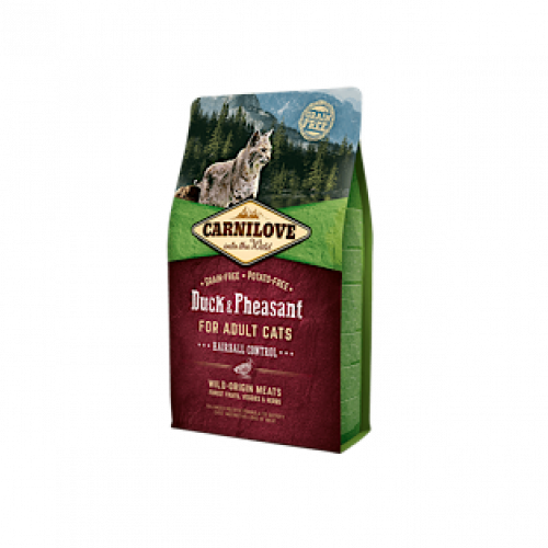 Carnilove Duck & Pheasant Hairball Dry Cat Food for Adult Cats