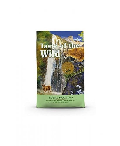 طعام جاف للقطط بلحم الغزال و سمك السالمون المدخن من شركة Taste Of The Wild