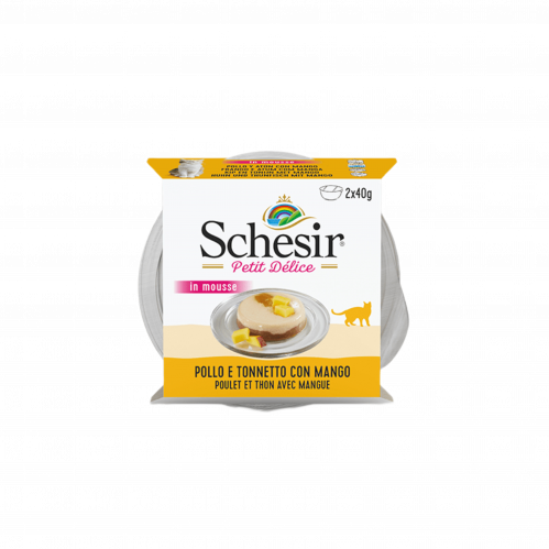 طعام رطب موس دجاج وسمك وتونا مع المانجو غ2x40 من شركة شيزر