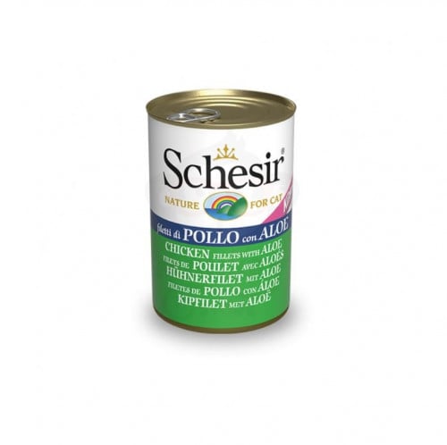 Schesir Canned Chicken Fillets with Aloe Vera for Kittens