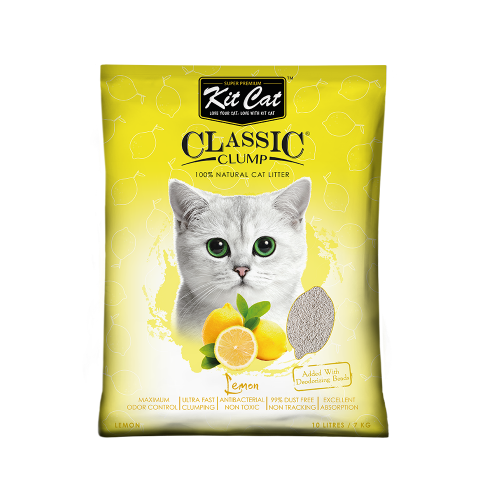 رمل كلاسيك كلامب برائحة الليمون 10L من شركة KitCat