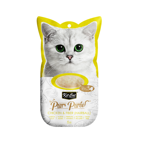 مكافأة الدجاج وألياف لكرات الشعر من شركة KitCat