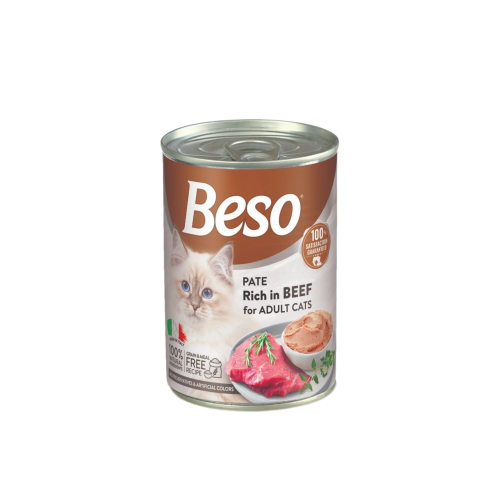 Beso Canned Meat Pate for Adult Cats 400g