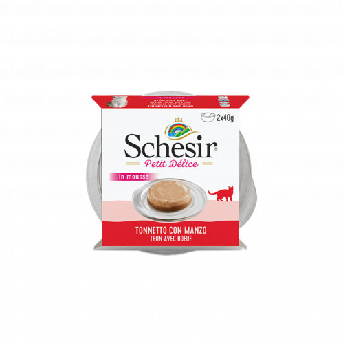 طعام رطب موس تونا مع لحم البقري غ2x40 من شركة شيزر