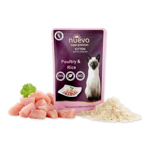 Nuevo Poultry and Rice Kitten Food