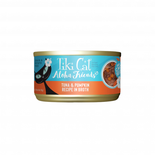 معلبات الوها فريندز سمك التونا مع اليقطين في المرق من شركة Tiki cat