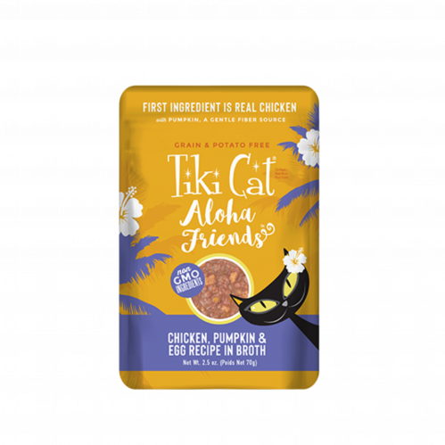 Tiki Cat Aloha Friends Chicken, Egg & Pumpkin in Gravy Treats