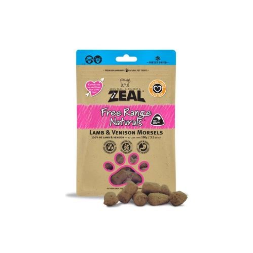 الغزال ولحم الضان نيء مجفف بالتبريد من شركة Zeal