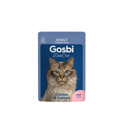اظرف دجاج وسالمون طعام رطب من شركة Gosbi