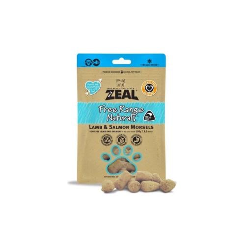 لحم الضان والسالمون نيء مجفف بالتبريد من شركة Zeal