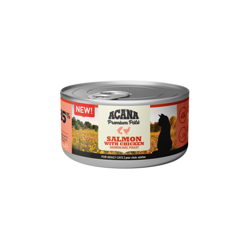 معلبات باتيه الدجاج مع السالمون من شركة Acana