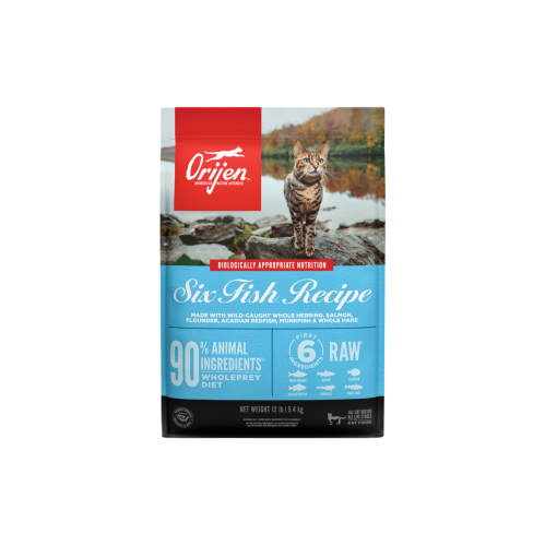 طعام جاف عالي البروتين 6 انواع اسماك الطازجة 1.8 كيلو من شركة Orijen