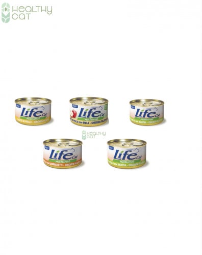 80x24g carton of assorted canned chicken 85g from Lifecat