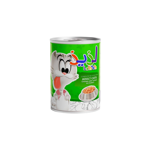 معلبات بالدجاج والديك الرومي 400 غ من شركة لذيذ