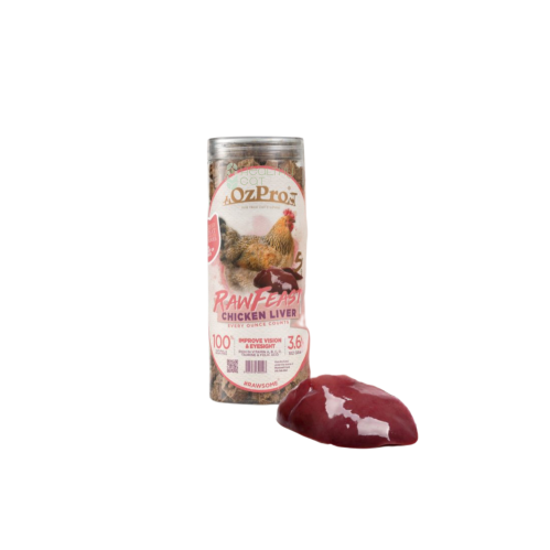 مكافات كبد الدجاج المجفف بالتبريد 108غ من شركة OzPro