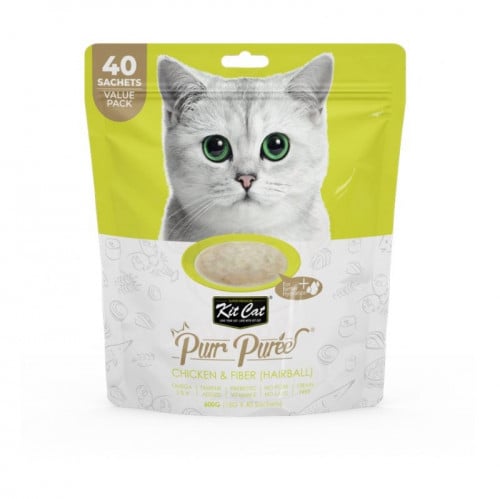 KitCat XL Hairball Treats with Chicken & Fiber