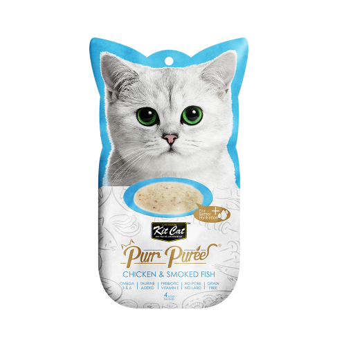 مكافأة سائلة بالدجاج مع السمك المدخن من شركة KitCat