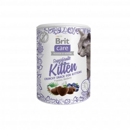 مكافات الدجاج مع جوز الهند والتوت الاسود للقطط الصغيرة من شركة Brit