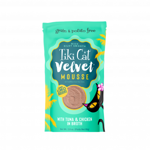 أظرف فيلفت موس تونة مع الدجاج بالمرق من شركة Tiki cat