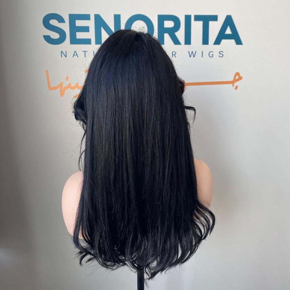 باروكة شعر طبيعي 20 انش جذور كامله فروه دانتيل